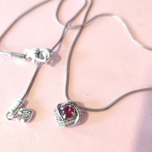 Brighton Eternity Knot Red Swarovski Crystal necklace